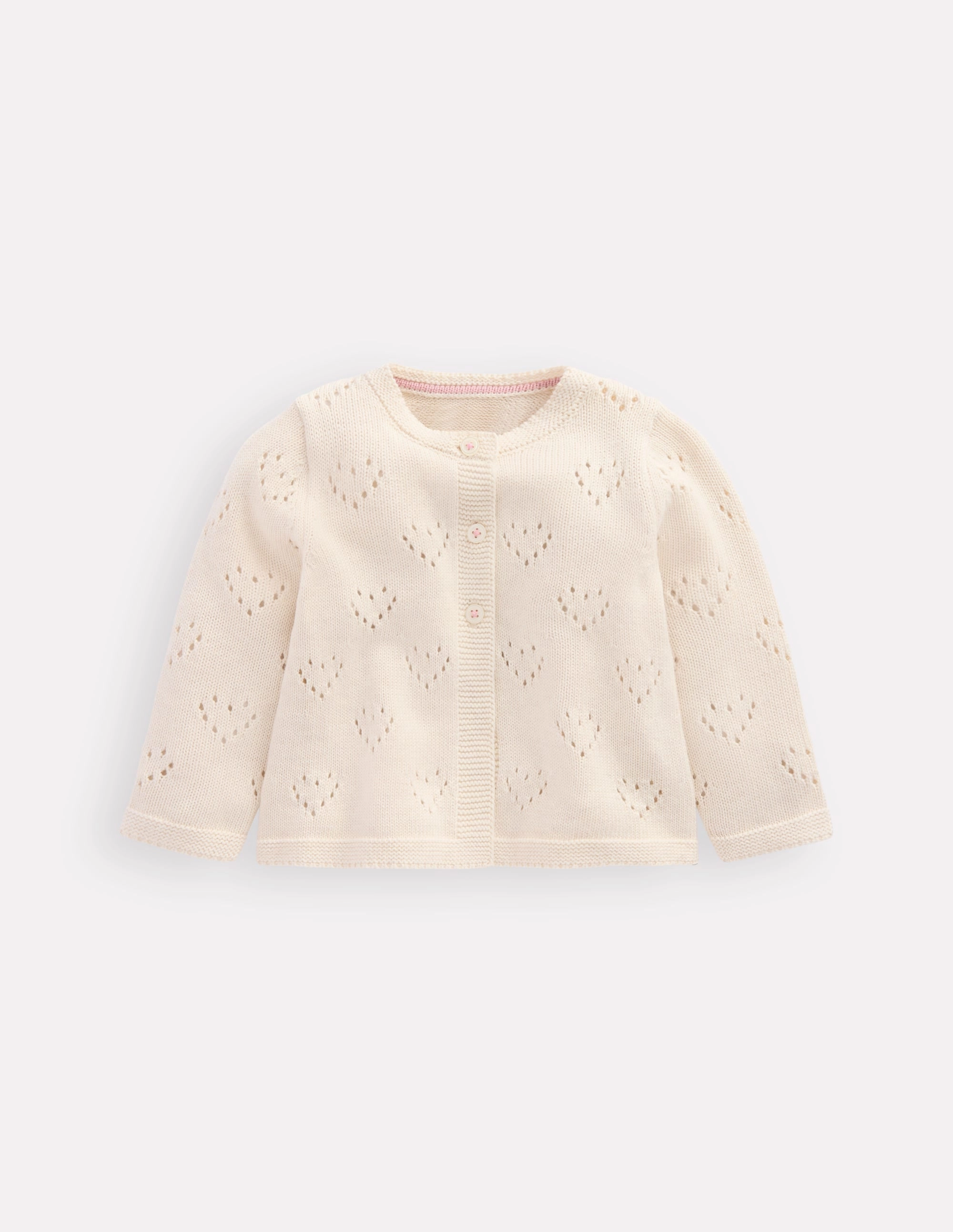 Pretty Pointelle Cardigan-Ivory Fresh Trend NonIrritating Stitching