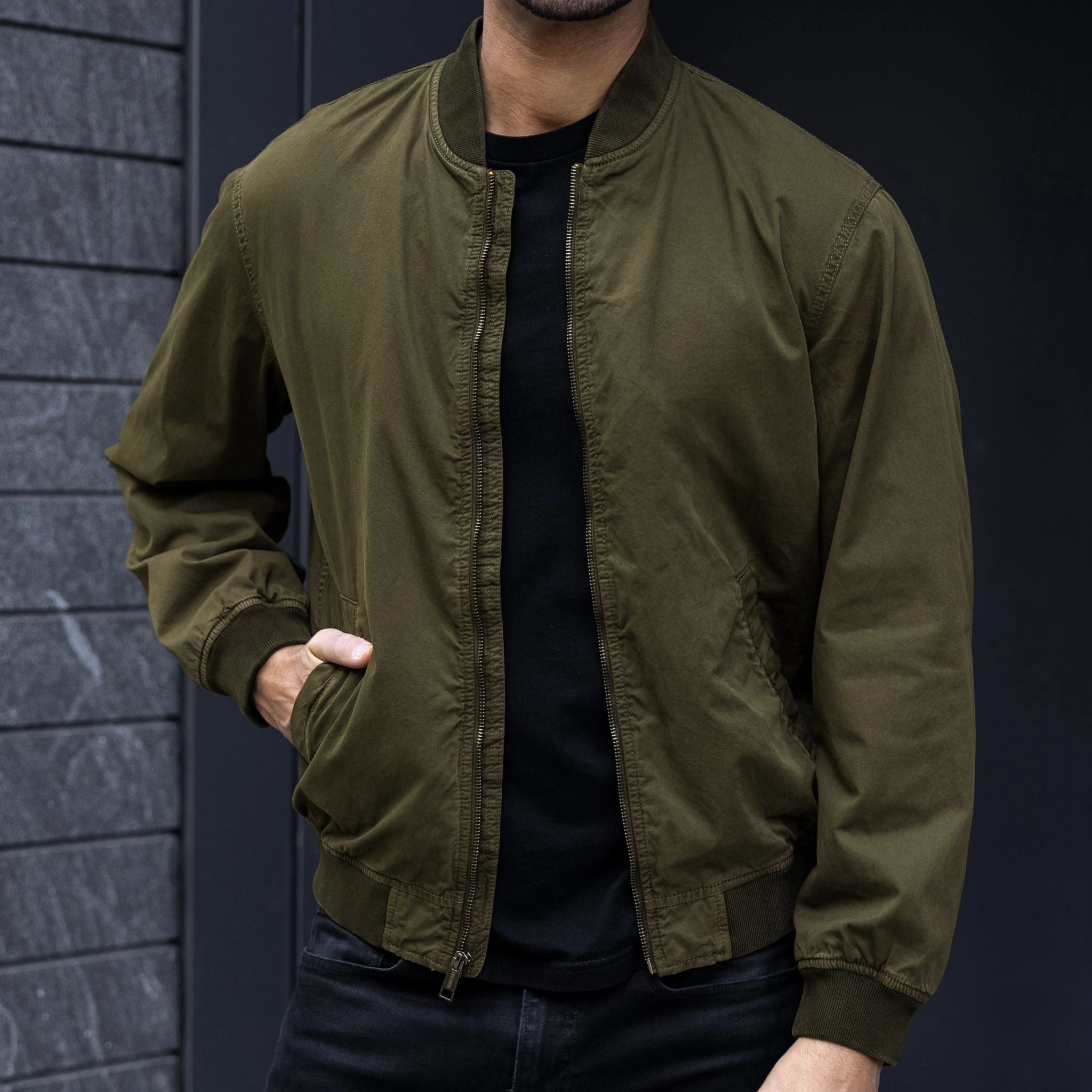 Structured Warmth Alpha M Bomber | Army Green