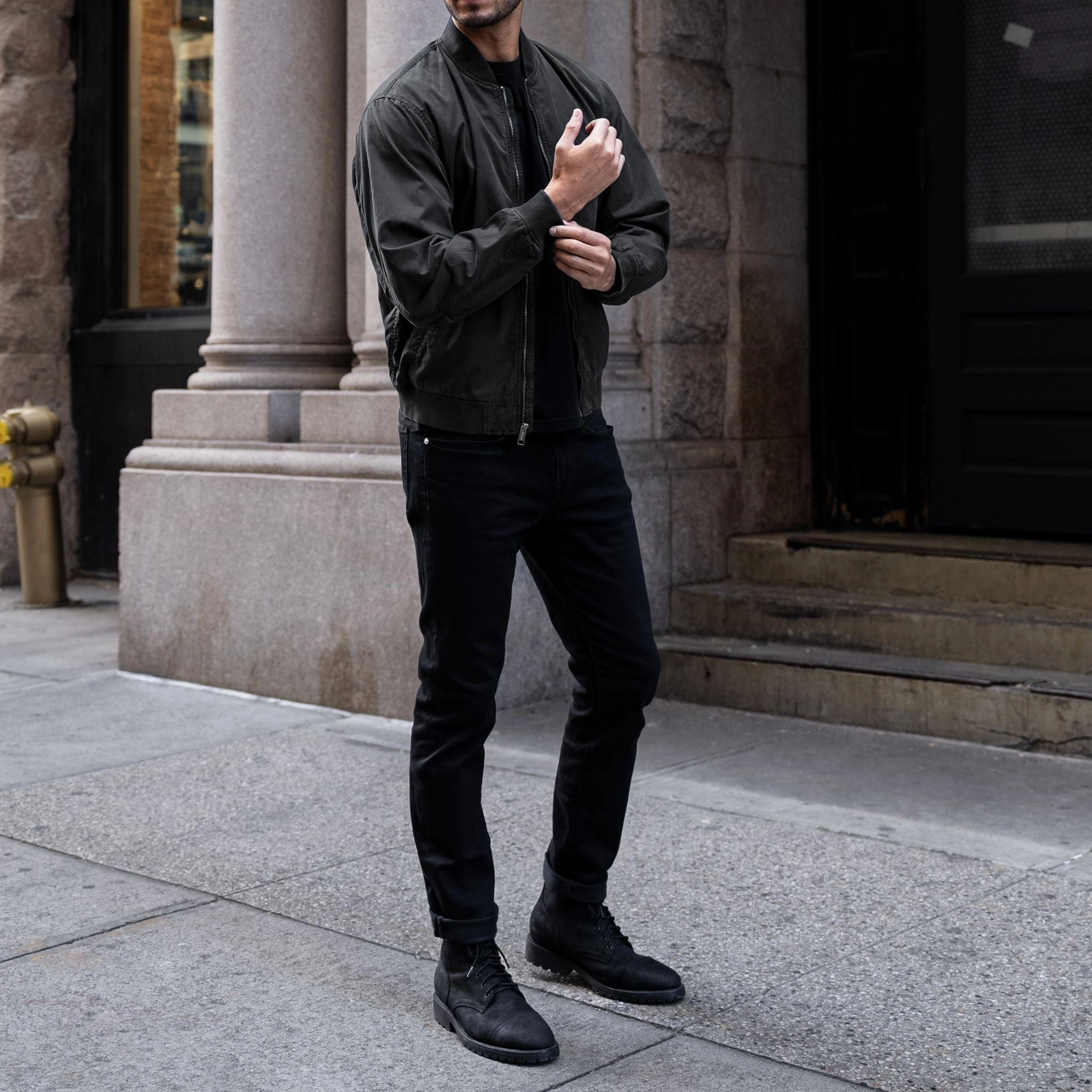 Pocket-square Alpha M Bomber | Black