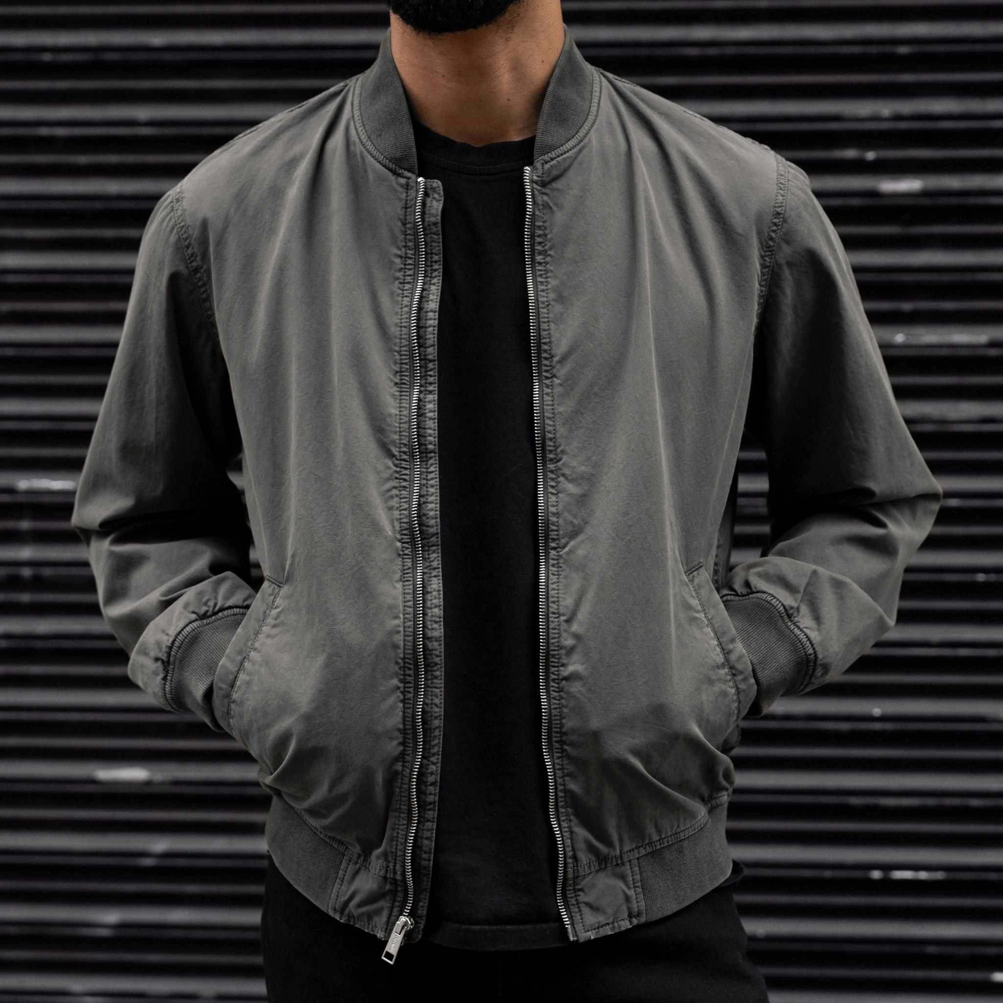 Alpha M Bomber | Grey no pocket Soft Touch