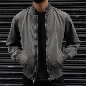 Alpha M Bomber | Grey no pocket Soft Touch