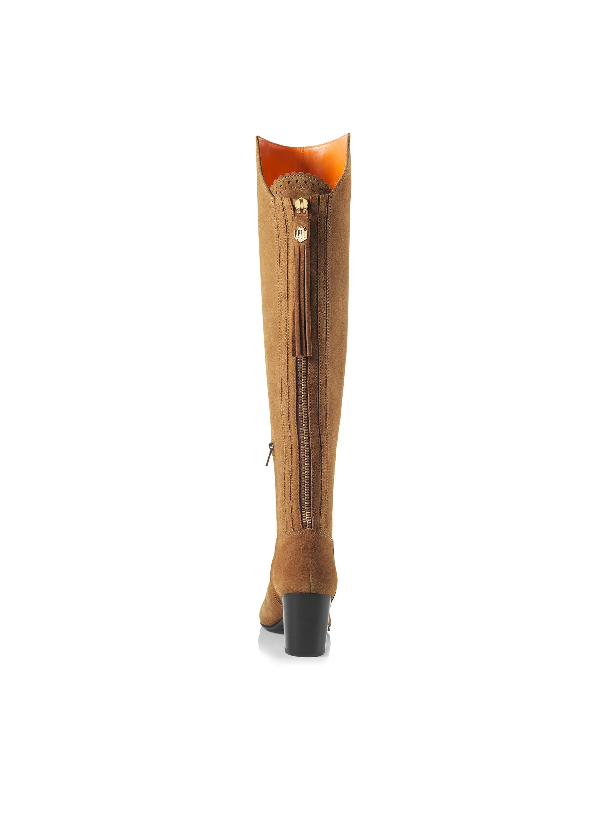 Heeled Amira - Tan Suede Stable Structure