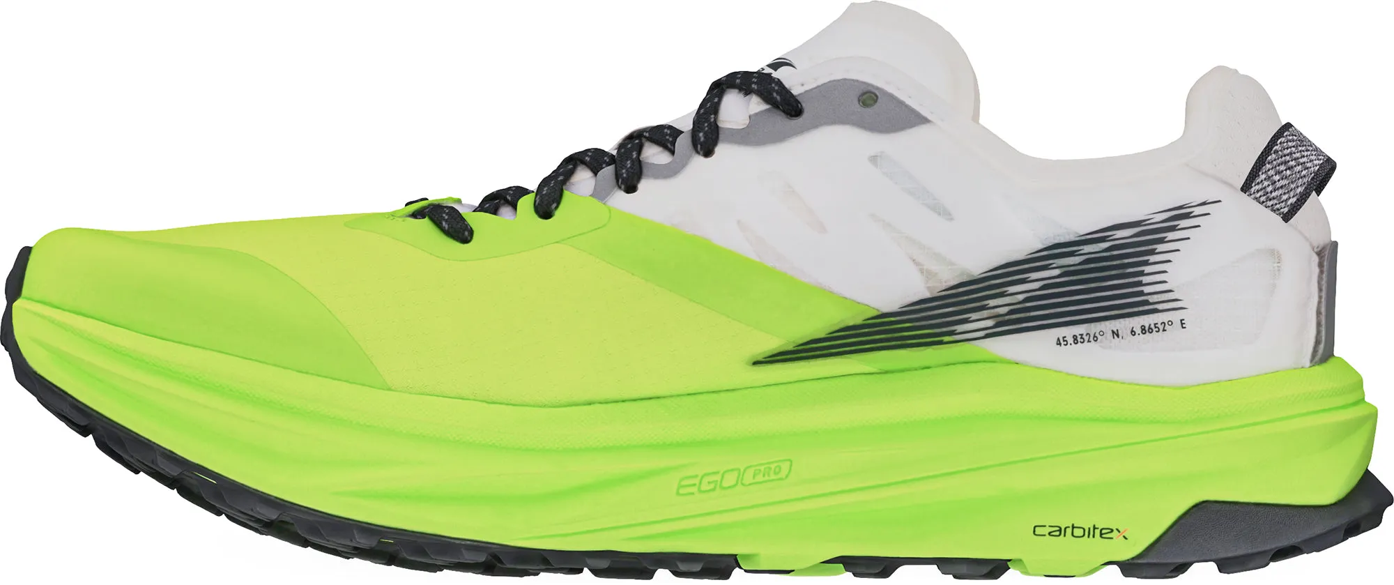 shock-absorbing shoes Altra Mont Blanc Carbon Mens Trail Running Shoes - White