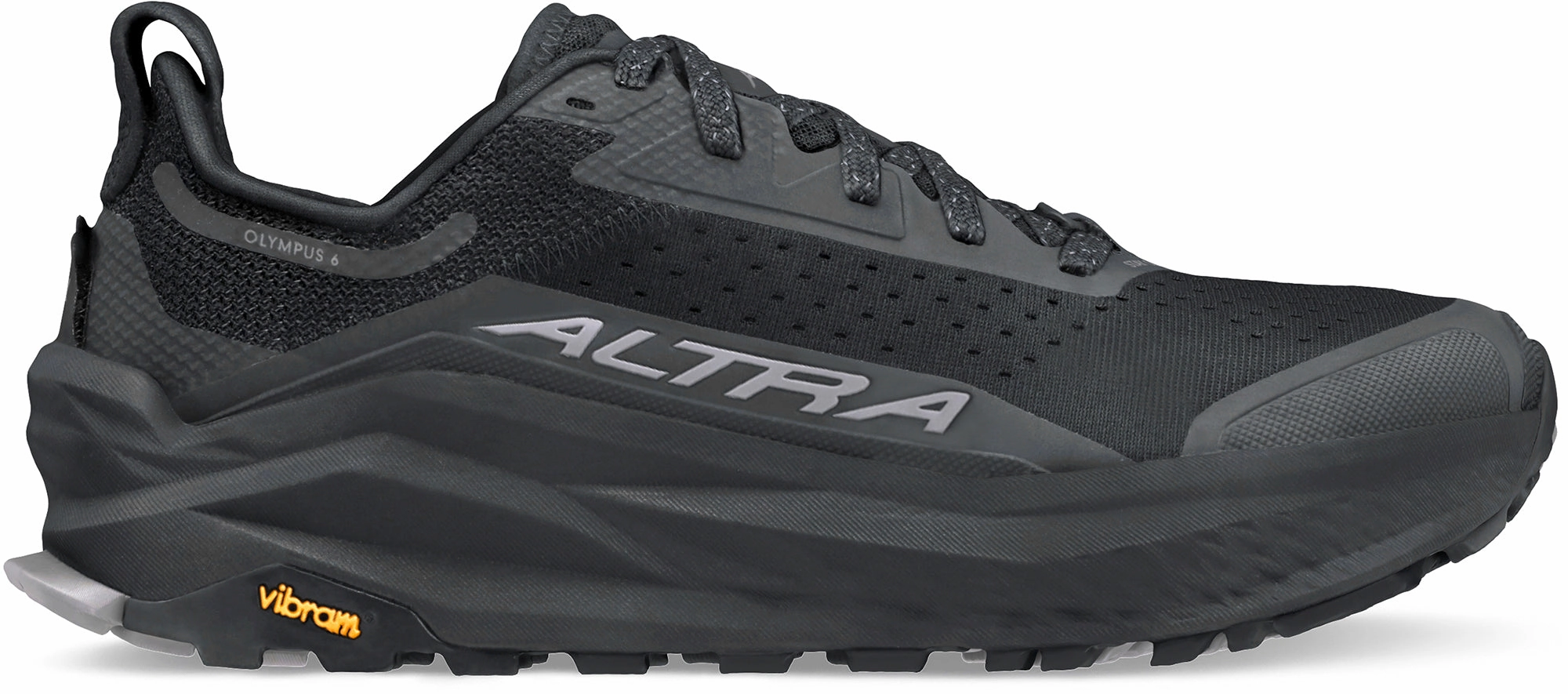 BlownRubberOutsole Lunarlon Altra Olympus 6 Mens Trail Running Shoes - Black