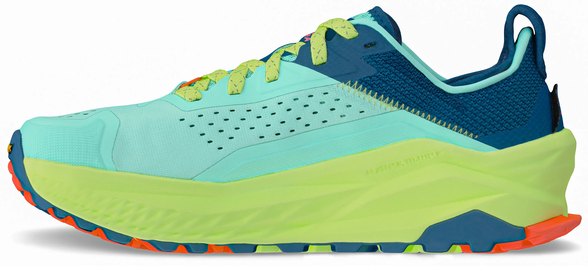 foam sole shoe trait Altra Olympus 6 Womens Trail Running Shoes - Green