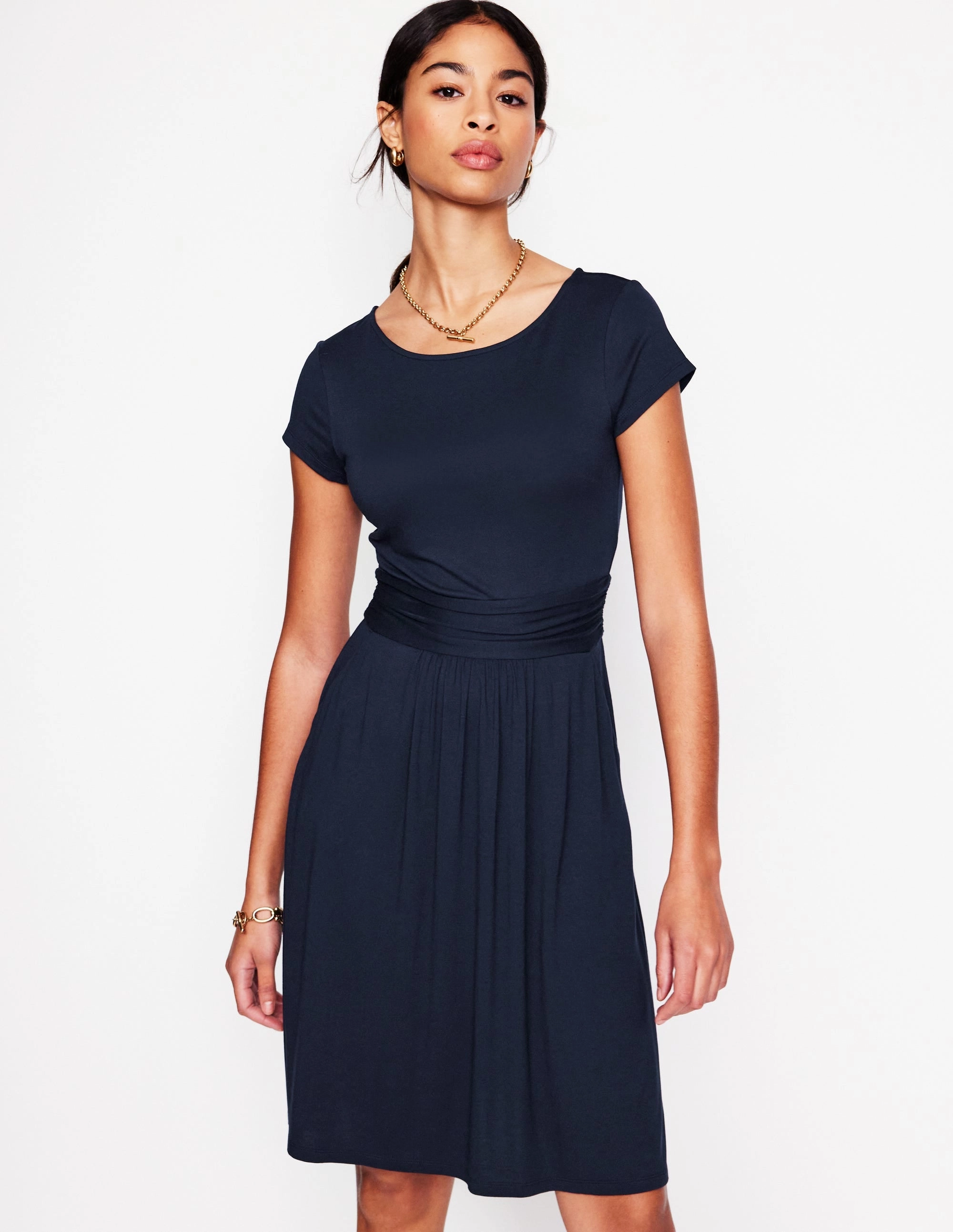 Signature-Style Low Key Amelie Jersey Dress-Navy