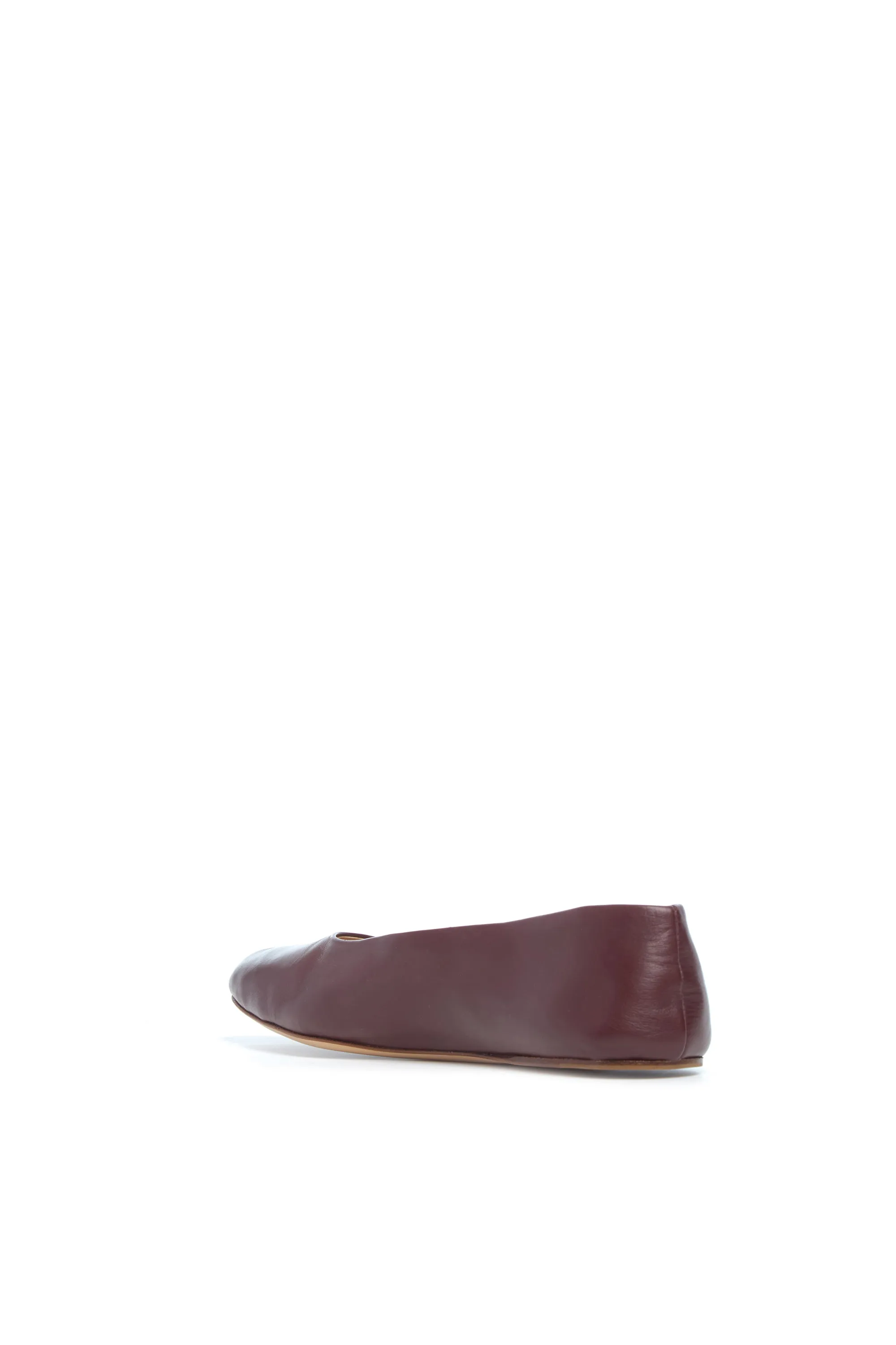 Wellness Step Andre Ballerina Flat Shoe in Bordeaux Leather