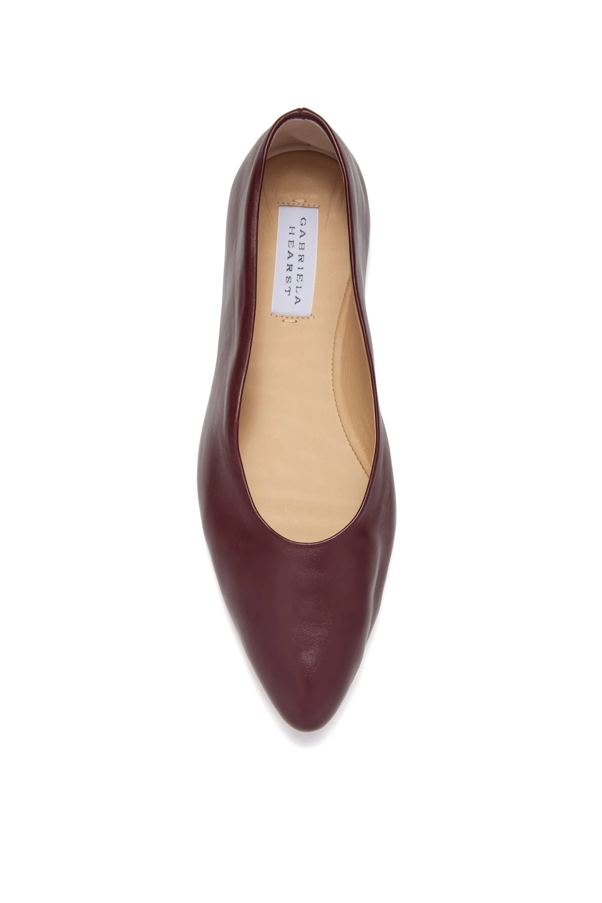 Wellness Glow Andre Ballerina Flat Shoe in Bordeaux Leather
