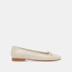 Smooth ride Market Mood ANISA BALLET FLATS CREME CRINKLE PATENT - re:vita