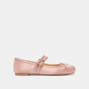 GIBSEN BALLET FLATS BLUSH SATIN Flower Walk