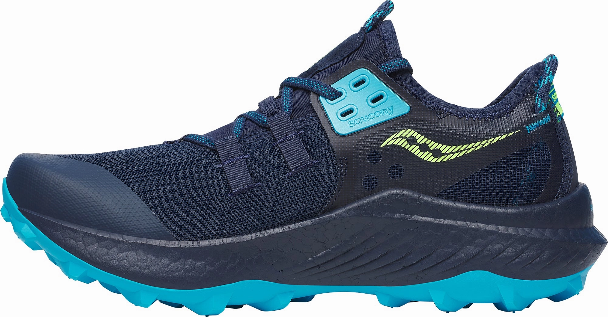 multi - sport shoes running on treadmills Saucony Endorphin Rift Mens Trail Running Shoes - Navy