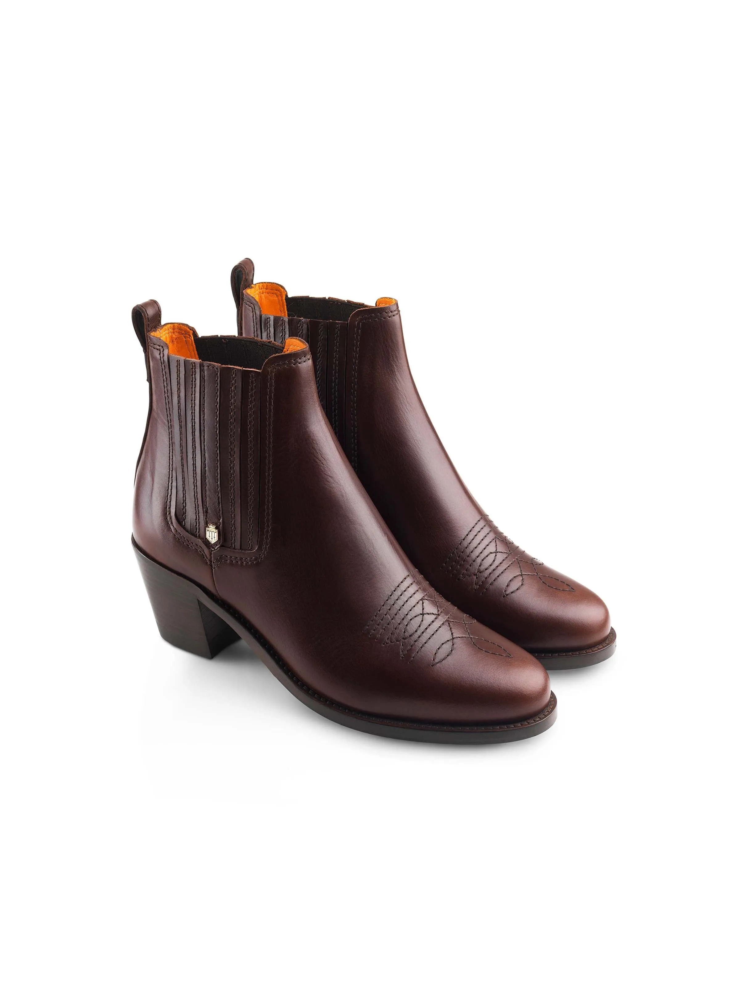 Stable Fit Slip Resistant Grip Rockingham Ankle Boot - Mahogany Leather