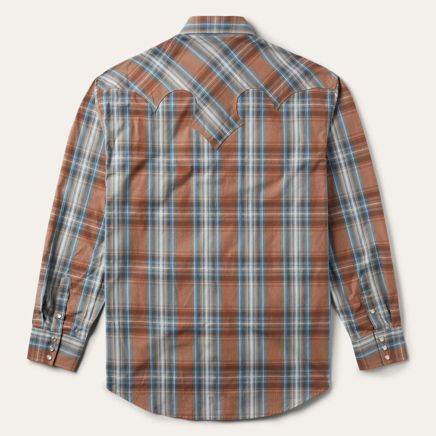 Hidden Placket Rustic Plaid Western Shirt