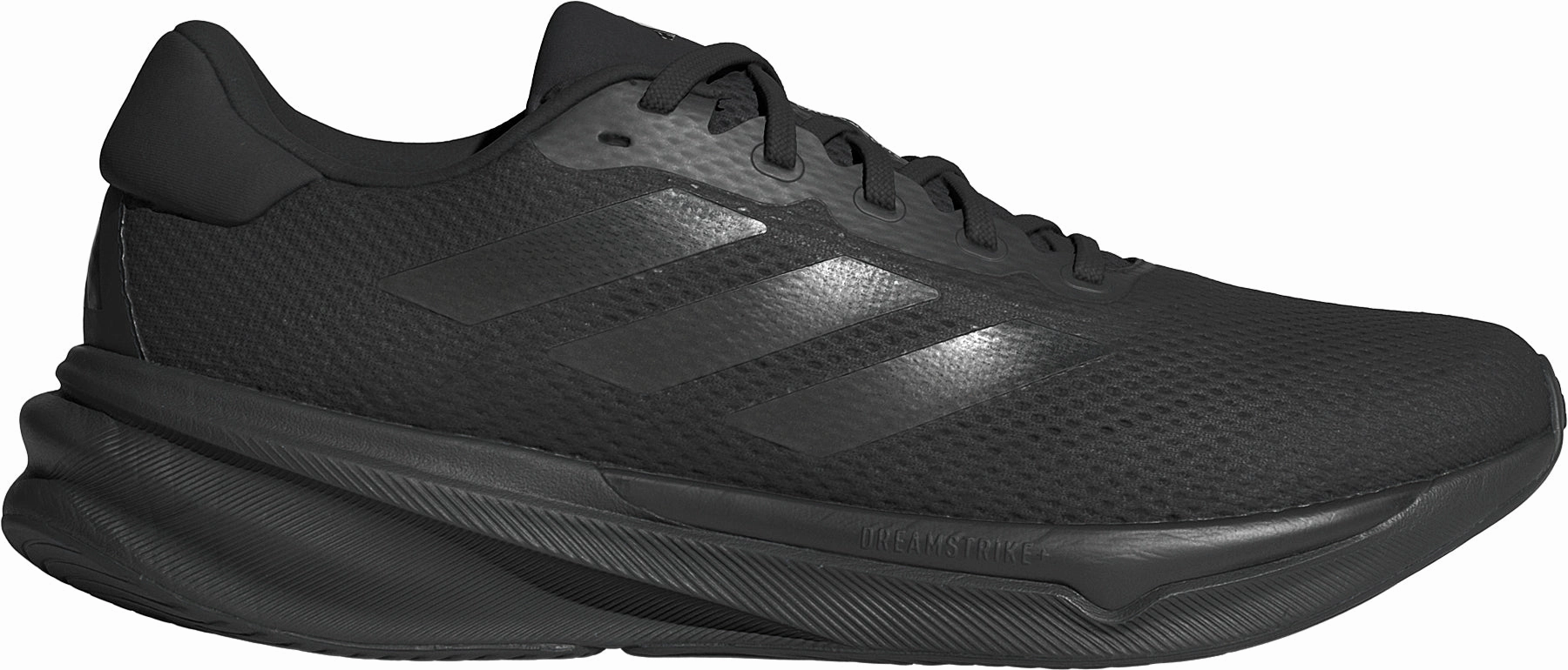 adidas Supernova Stride Mens Running Shoes - Black Microtextured Traction Surface Laser Cut Vents