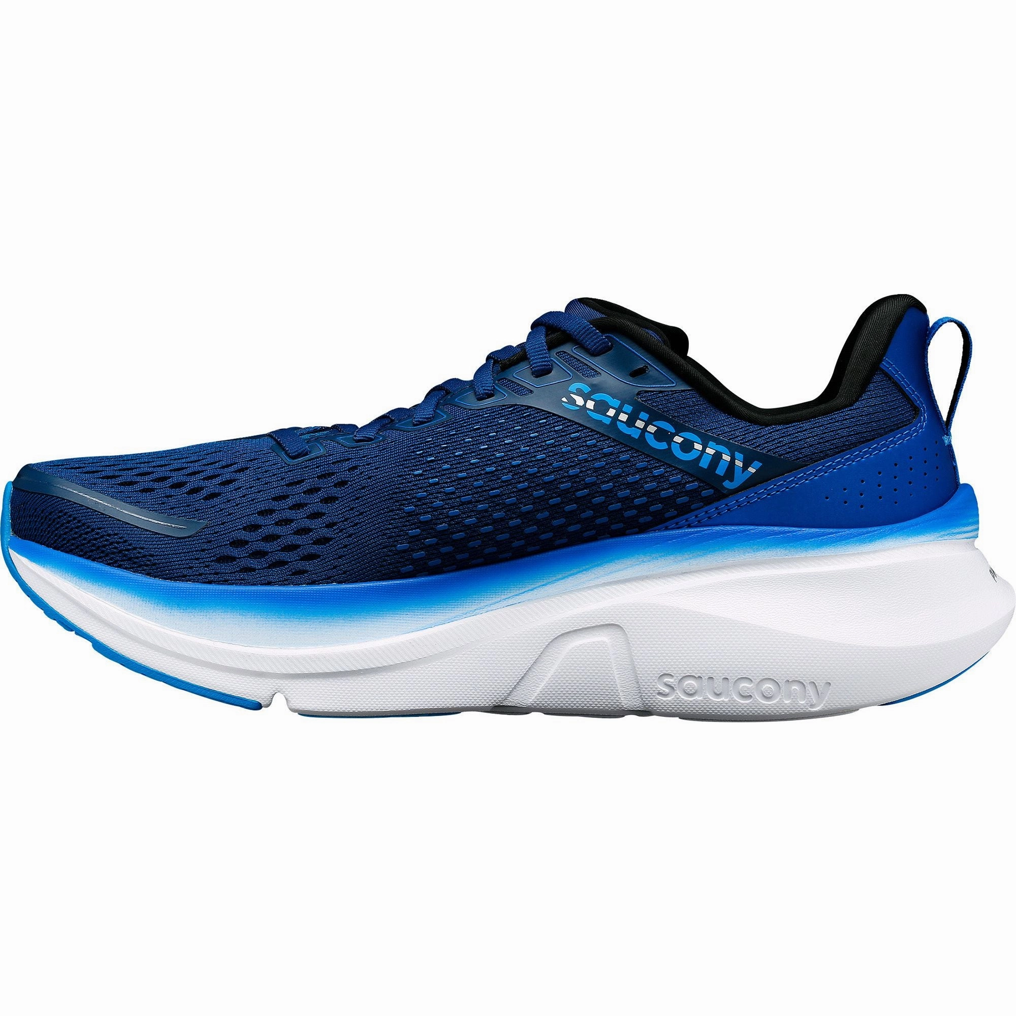 Arch Stabilizing Technology Saucony Guide 17 WIDE FIT Mens Running Shoes - Navy