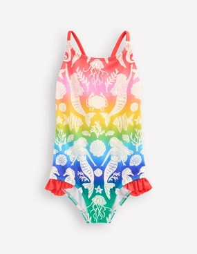 Summer Escape Pretty Cross-Back Swimsuit-Pink Ombre Mermaids