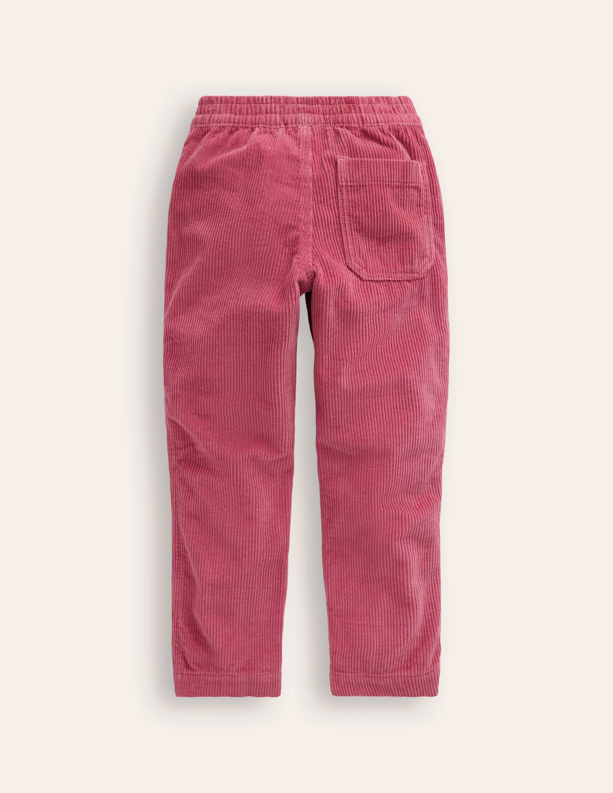 Cold Weather Wear Pull-On Cord Trousers-Rose Petal Pink