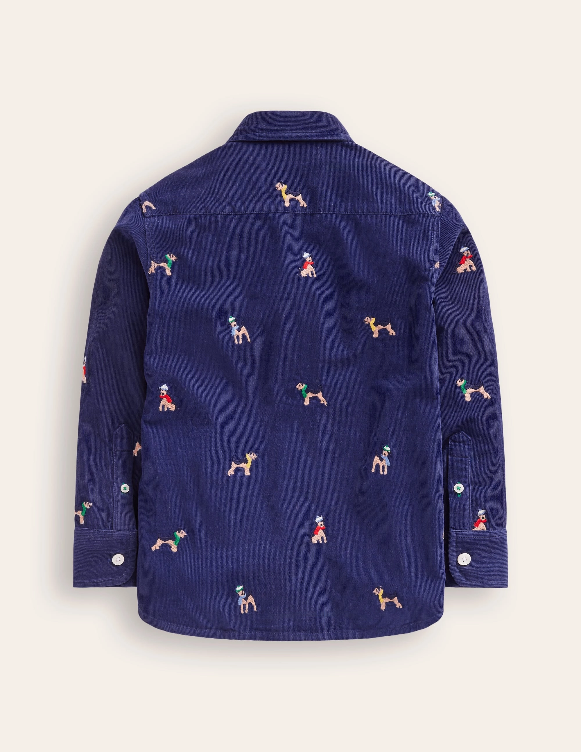 Edgy The Janet Embroidered Shirt-Sapphire Blue Janet Embroidery