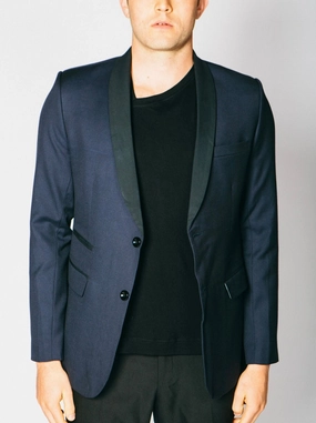 Any Old Iron Classic Cashmere Blend Blazer - Navy festival - goers Imagine