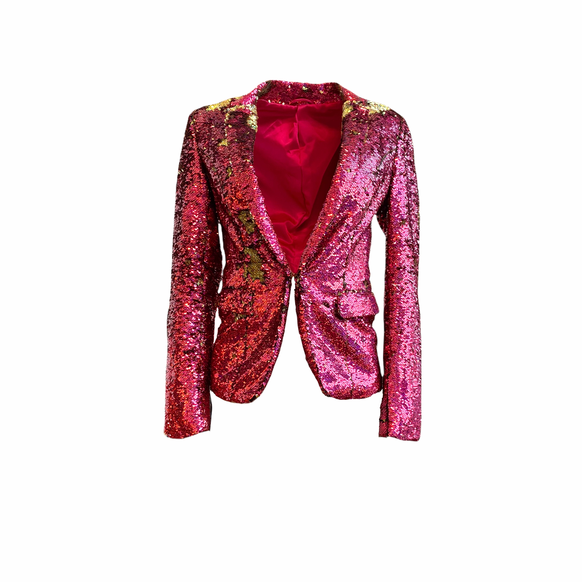Casual Wear Waterproof Fashion Any Old Iron Hologram Gold to Pink Jacket