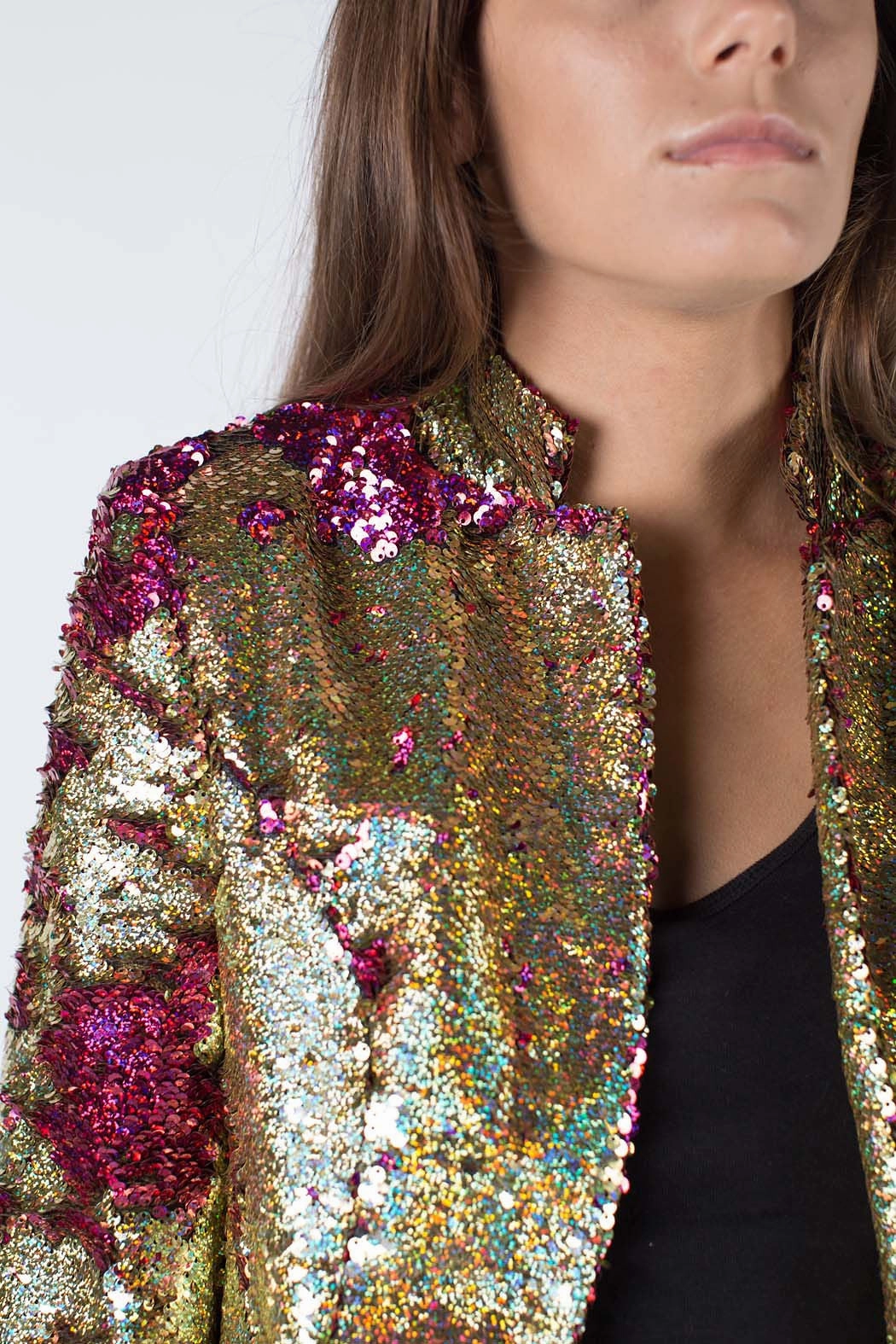 windproof Powder Any Old Iron Hologram Gold to Pink Jacket