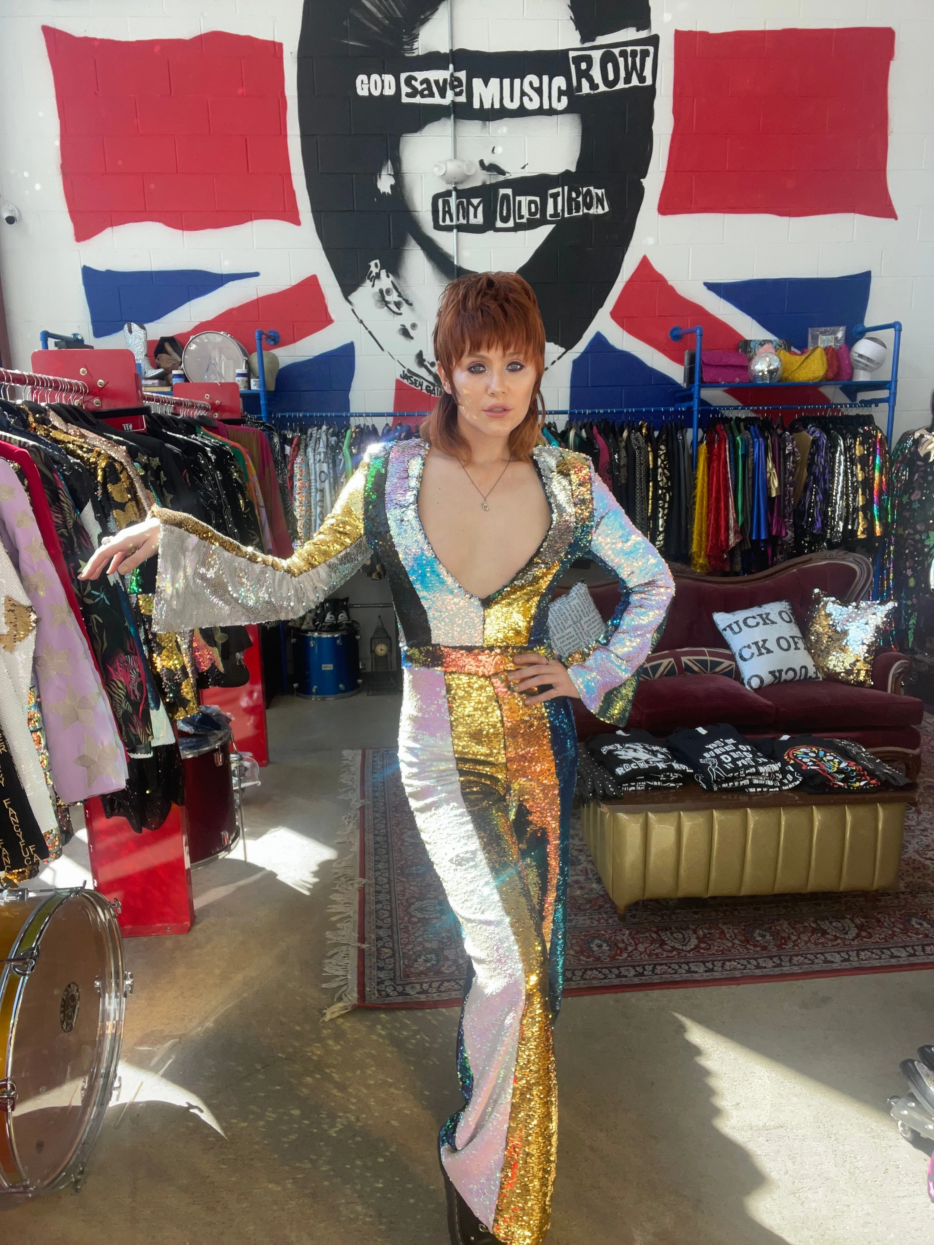 Any Old Iron Kaleidoscope Jumpsuit Perfect Business Fit