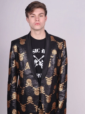 Any Old Iron Men's Jolly Rodgered Suit Sophisticated Fit