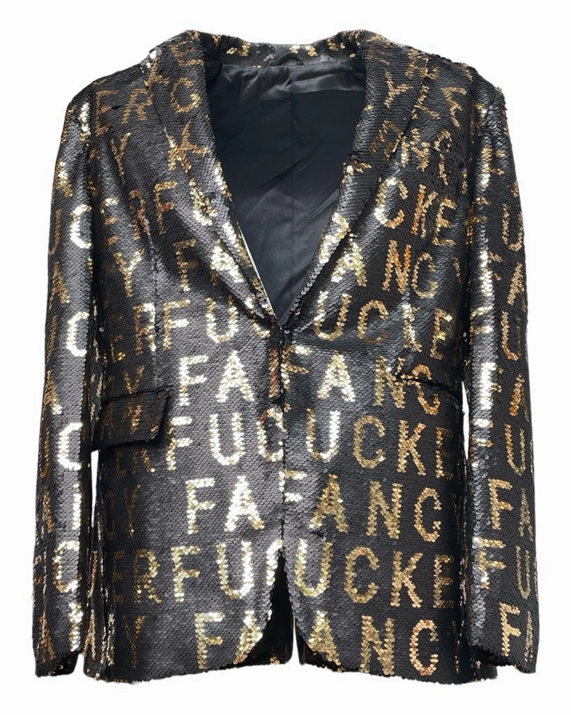Worth Any Old Iron Men's Sequin Fancy Fucker Blazer