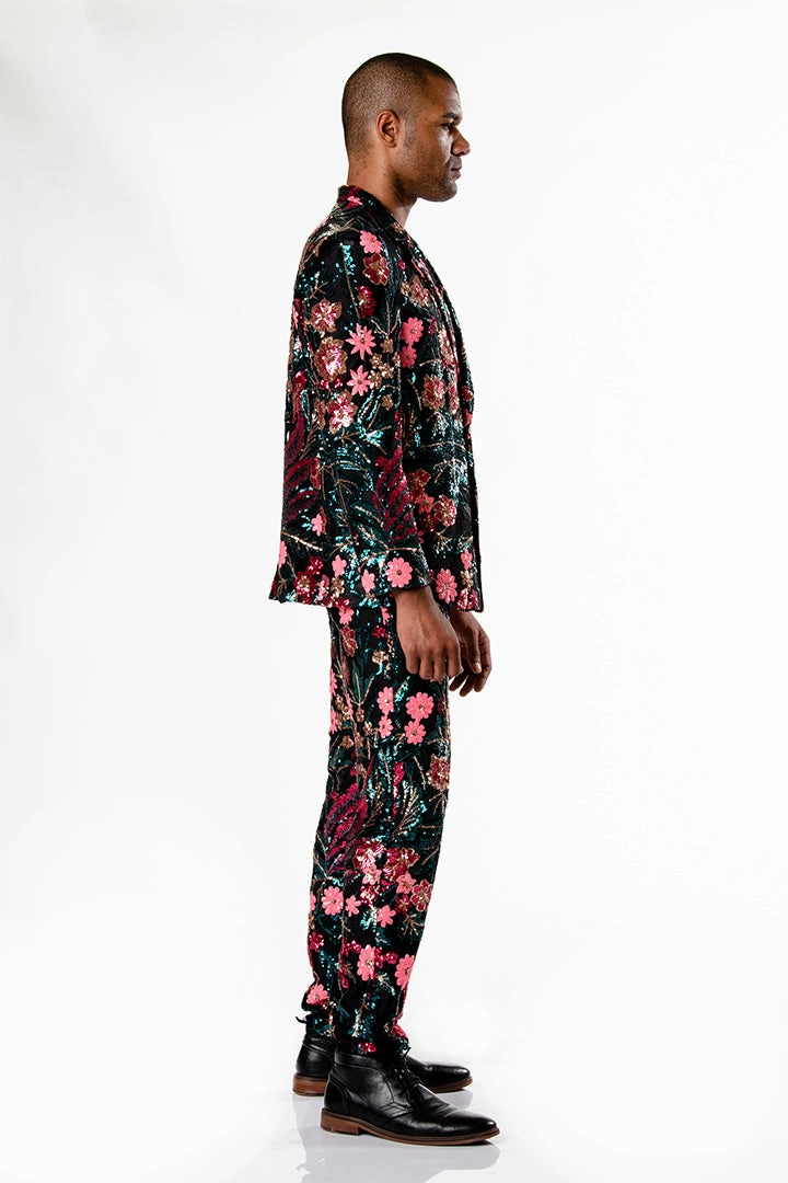 Refined Tailoring 360 Degree Movement Design Any Old Iron Men's Wild Flower Suit