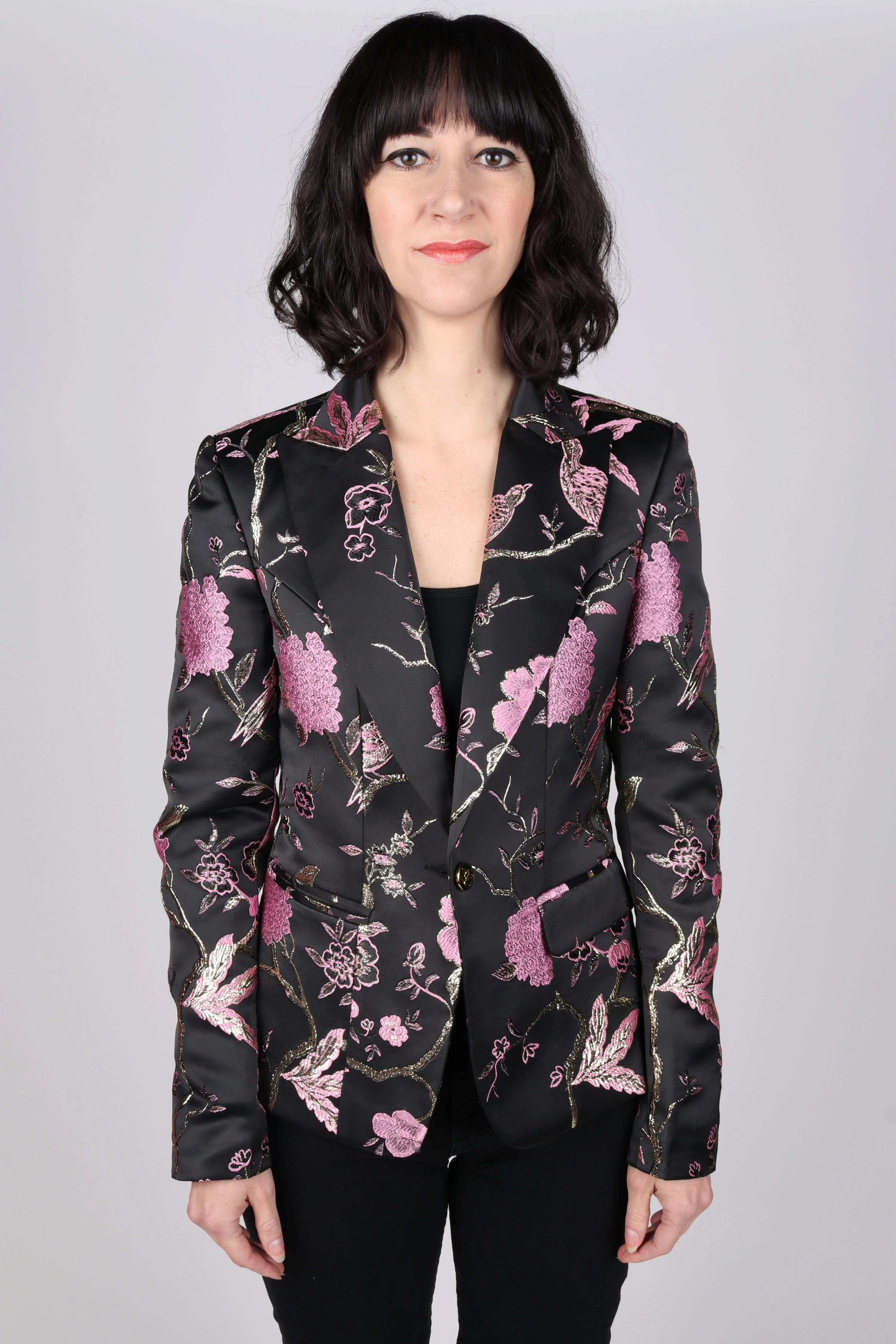 Muted Look Urban Style Any Old Iron Pink Birds Jacket