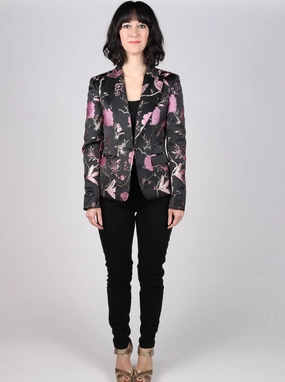 Any Old Iron Pink Birds Jacket Cozy Comfort Chilly Day Gear