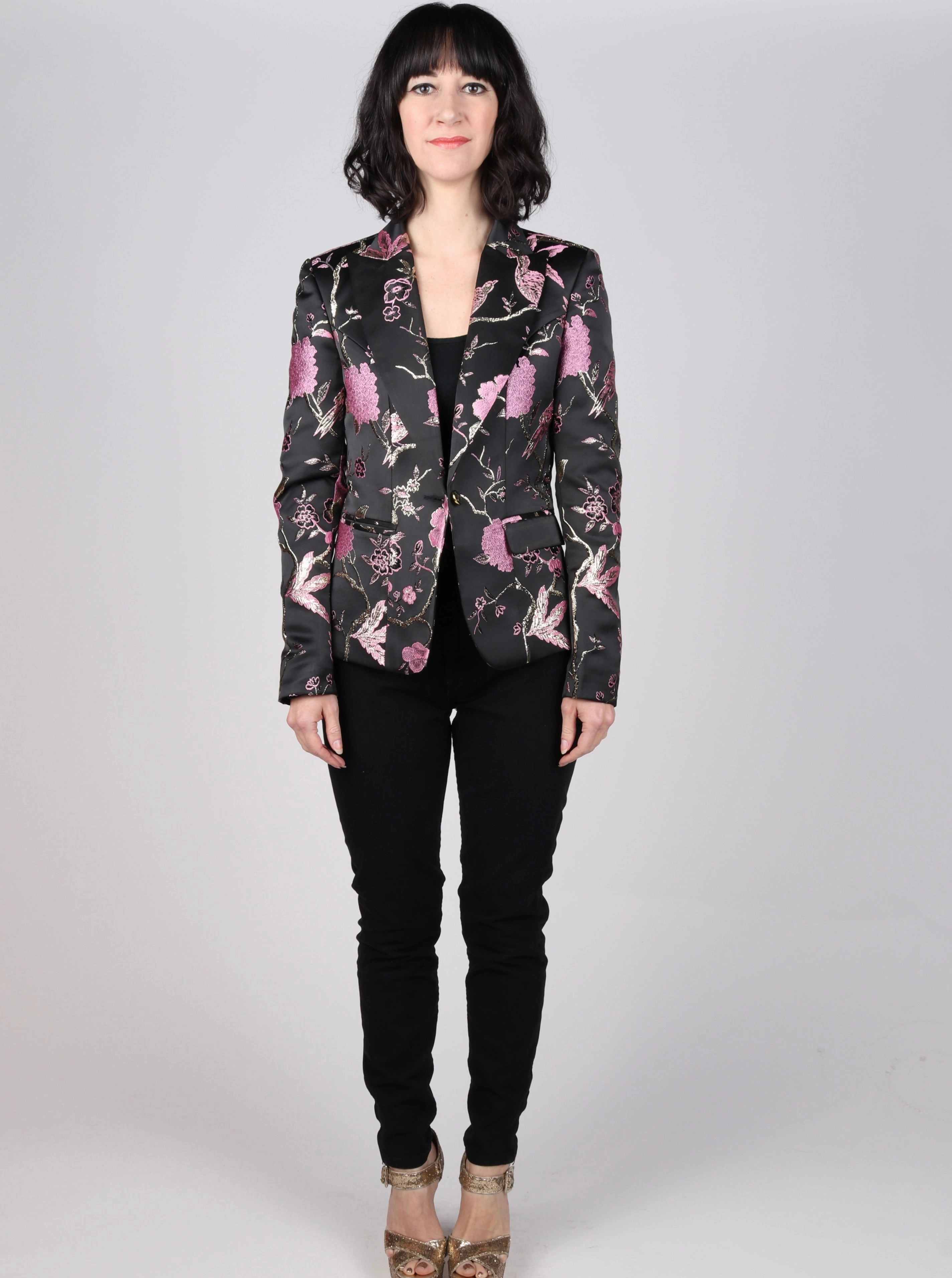 Any Old Iron Pink Birds Jacket Cozy Comfort Chilly Day Gear