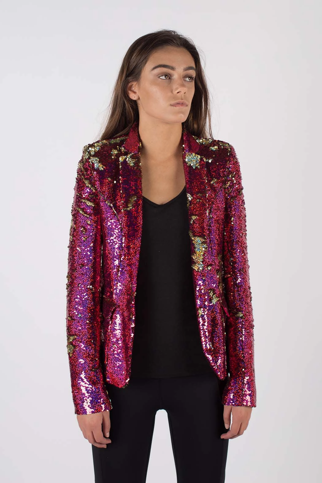 Any Old Iron Pink Hologram Moto Jacket Temperature Regulating
