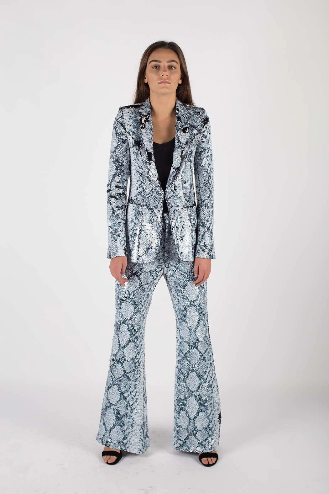 Wrinkle Resistant Material Any Old Iron Sequin Whitesnake Suit