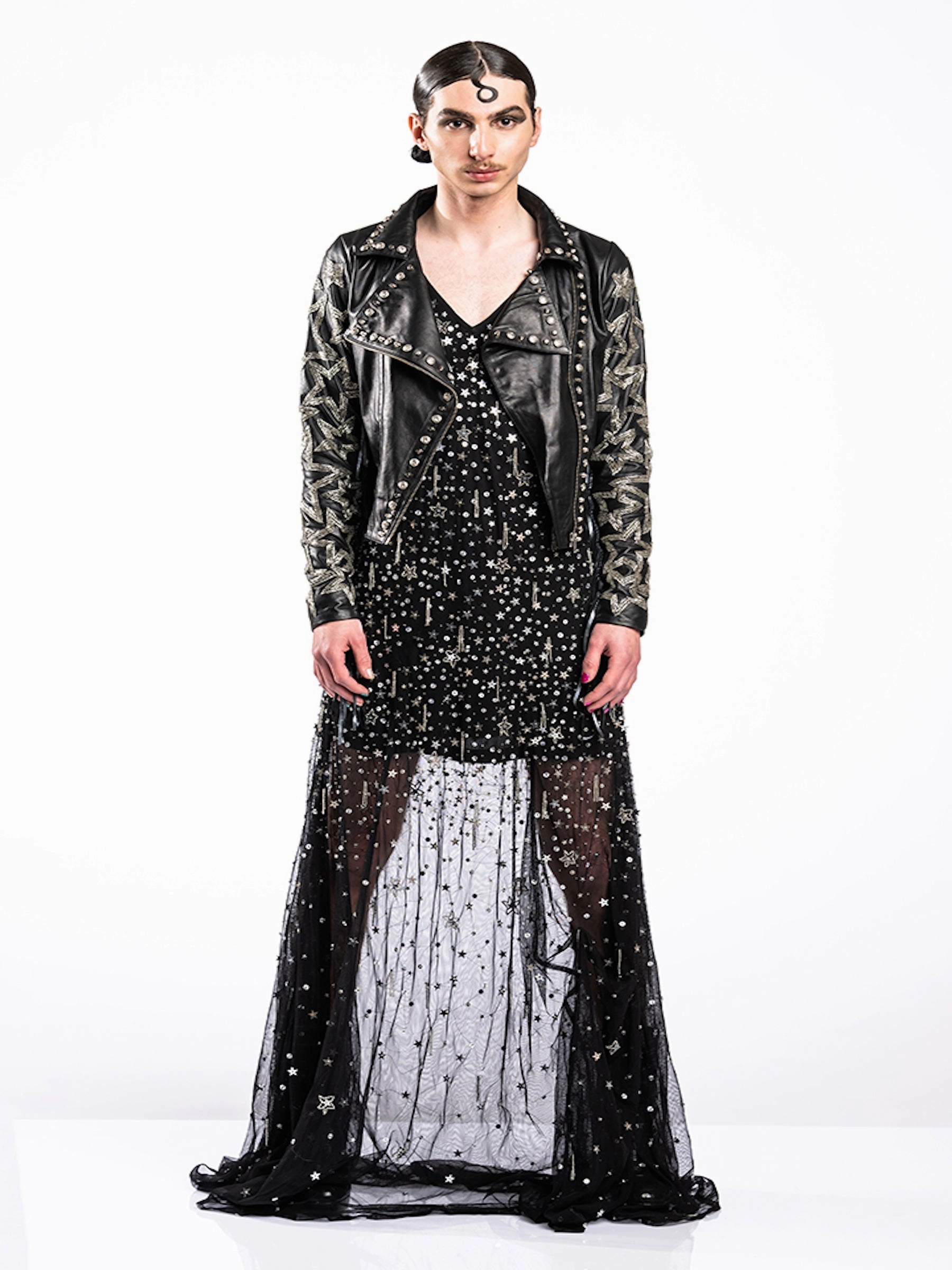 Any Old Iron Silver Fringetastic Moto Full Zip Closure