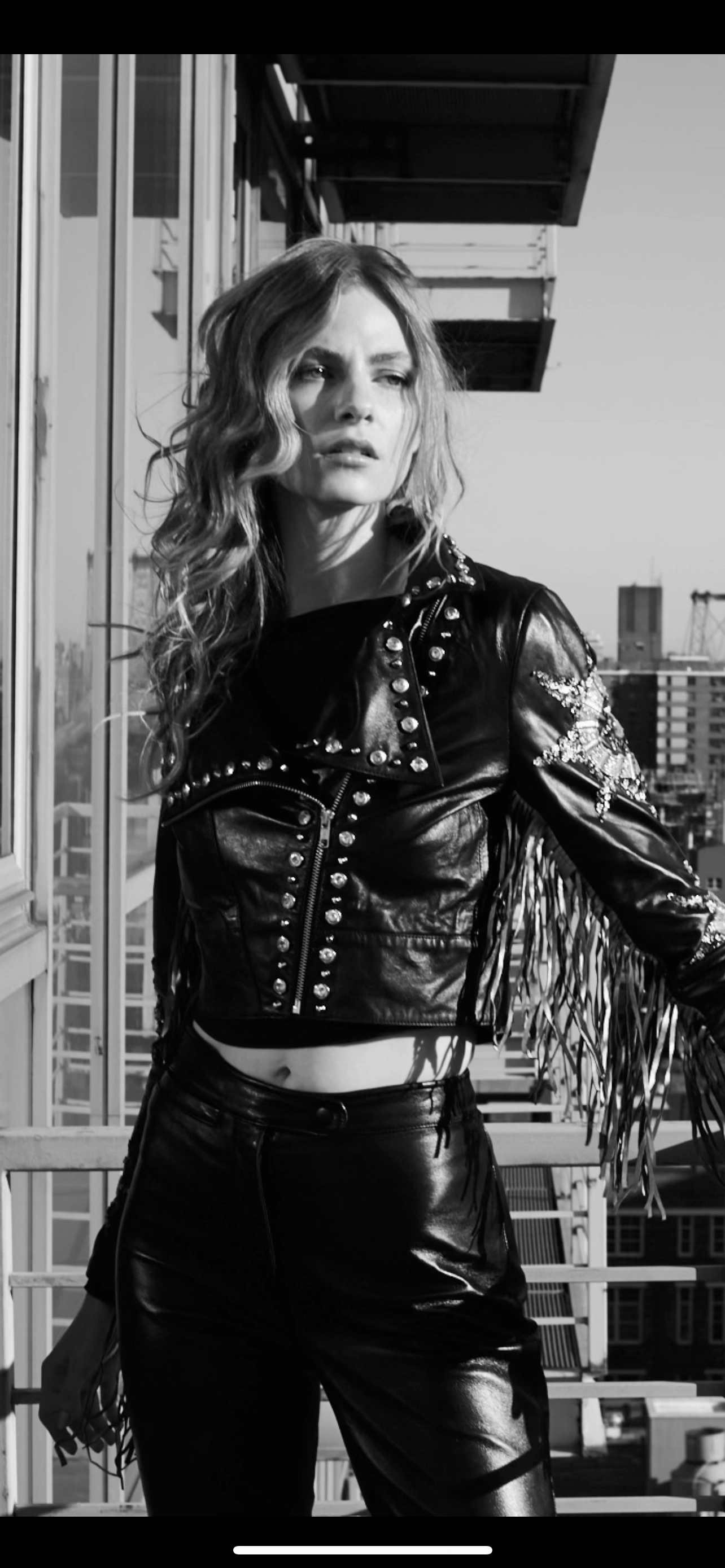 Any Old Iron Silver Star Fringe Moto insulated