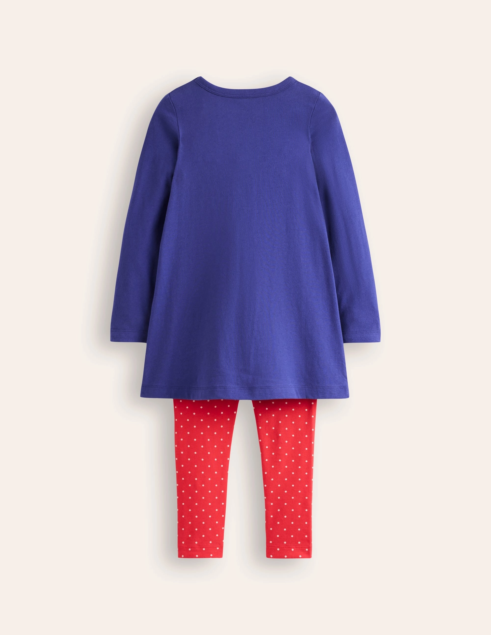 Cozy and Soft Wool combination Appliqu?? Tunic and Legging Set-Starboard Blue Fairies