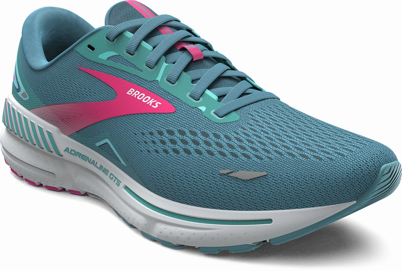 Hyper Elastic Response running on a synthetic track shoes Brooks Adrenaline GTS 23 Womens Running Shoes - Blue