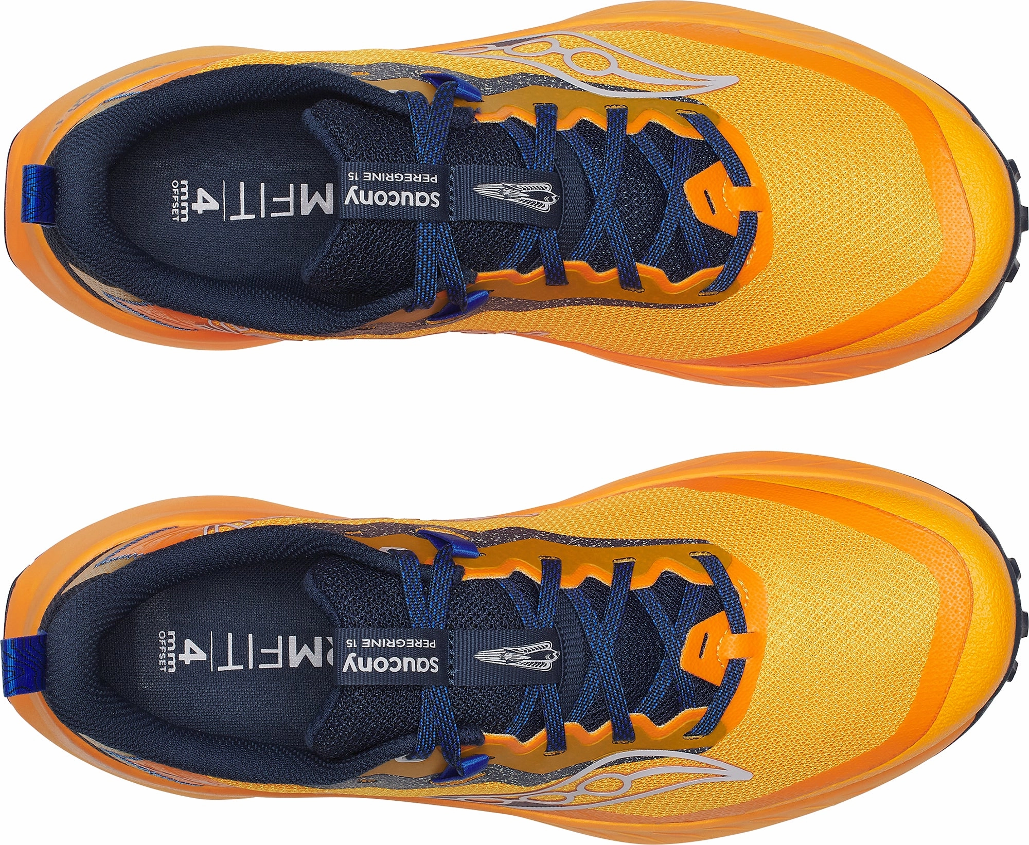 Saucony Peregrine 15 Mens Trail Running Shoes - Orange Weightless Float Tech running during a thunderstorm