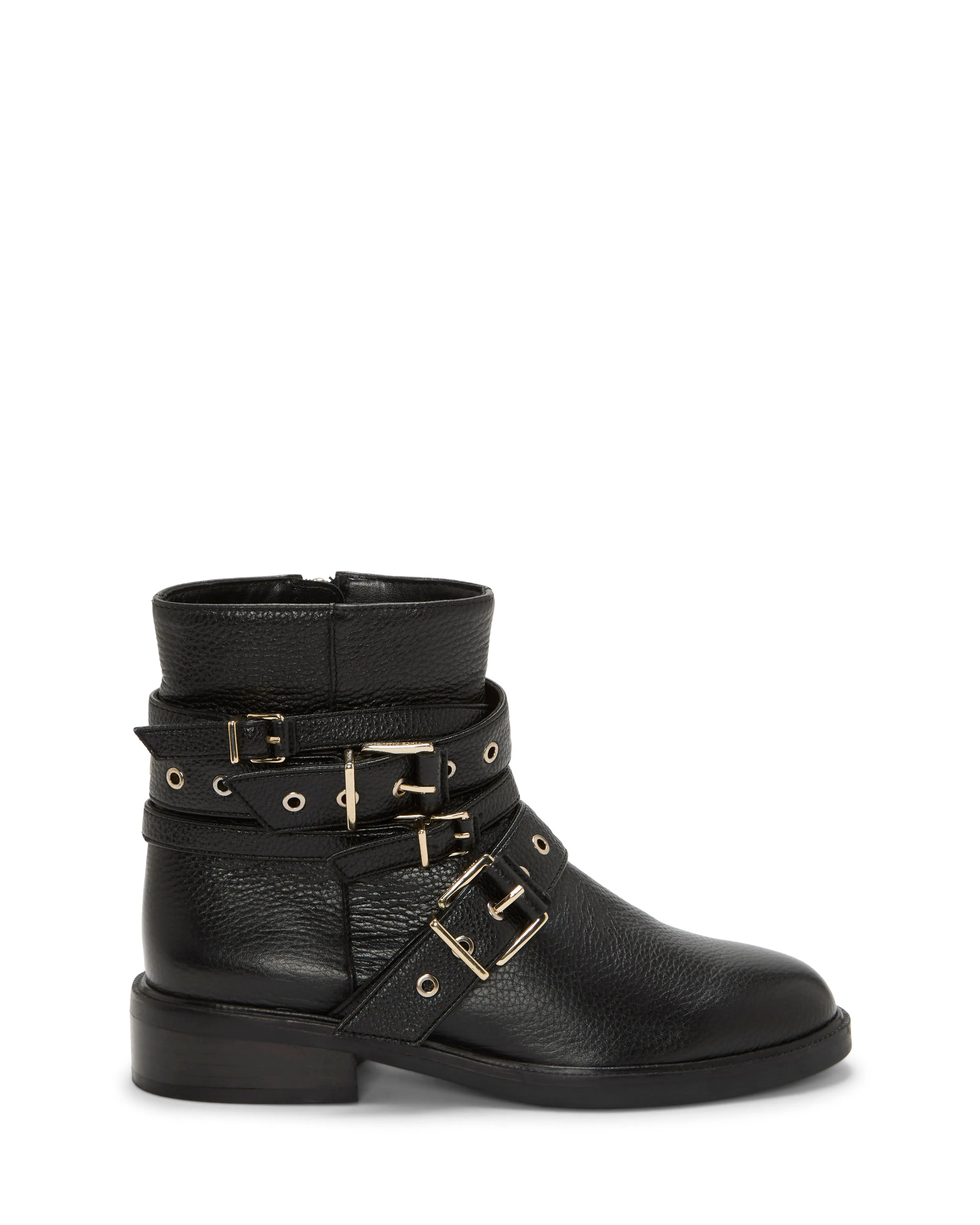 Timeless Chic Practical Look Arielle Multi-Buckle Moto Bootie