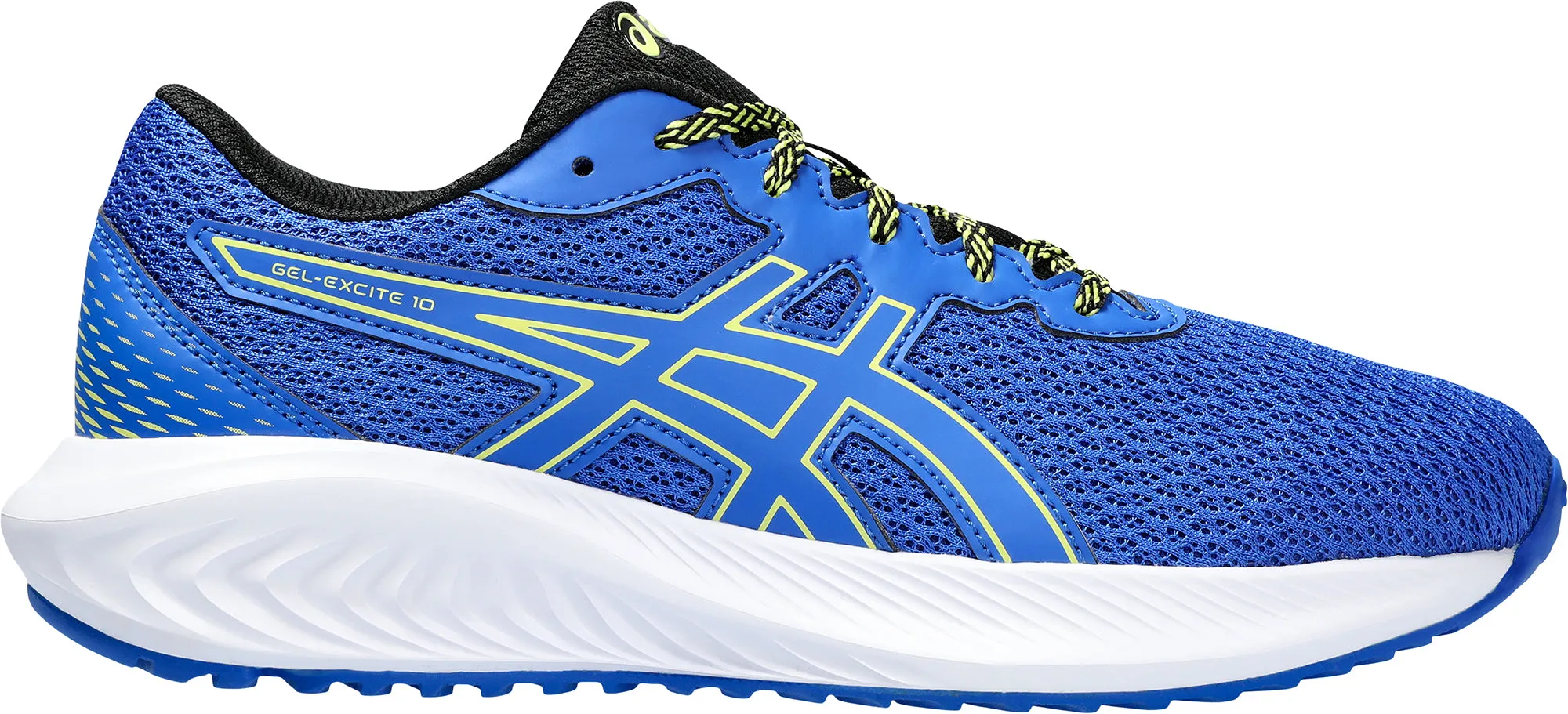 Asics Gel Excite 10 GS Junior Running Shoes - Blue smart watch microfiber - feature shoes
