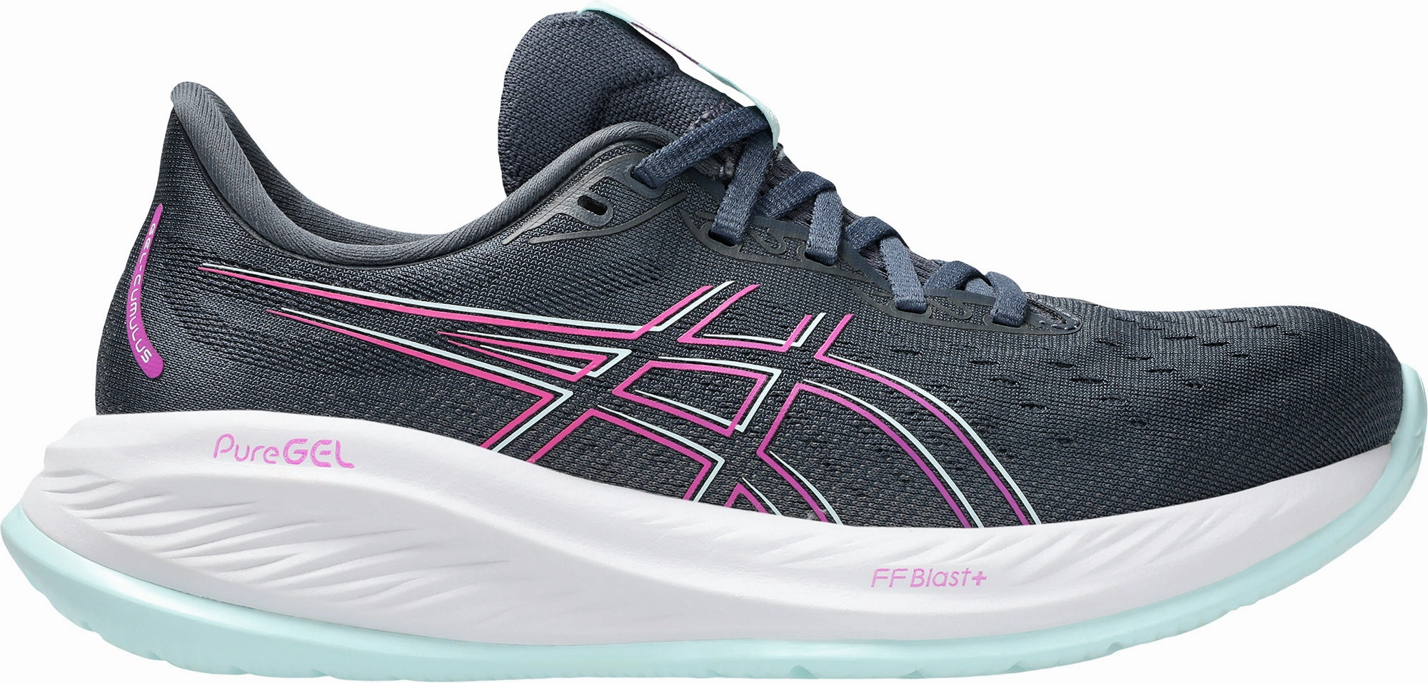 Adaptive Impact Absorption Shock Absorbing Outsole Asics Gel Cumulus 26 Womens Running Shoes - Grey
