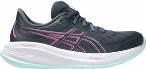 Adaptive Impact Absorption Shock Absorbing Outsole Asics Gel Cumulus 26 Womens Running Shoes - Grey