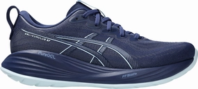 hilly track running wear Contoured Arch Bridge Asics Gel Cumulus 27 Mens Running Shoes - Blue