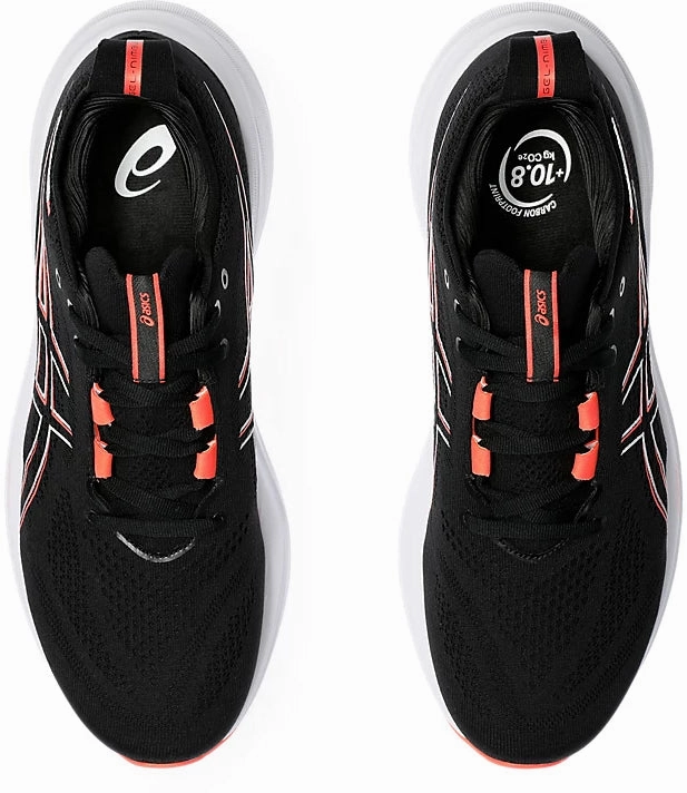 Asics Gel Nimbus 26 Mens Running Shoes - Black ballistic - nylon - upper shoes logo - strapped shoes