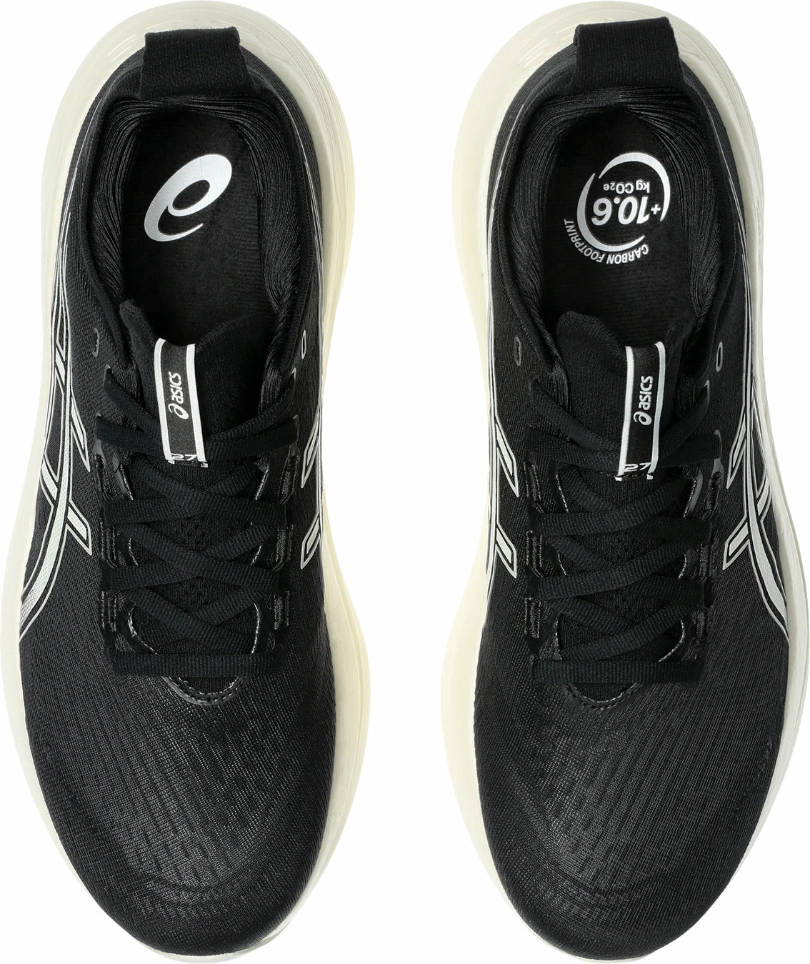 Stride Enhancer Classic Charm Asics Gel Nimbus 27 Mens Running Shoes - Black
