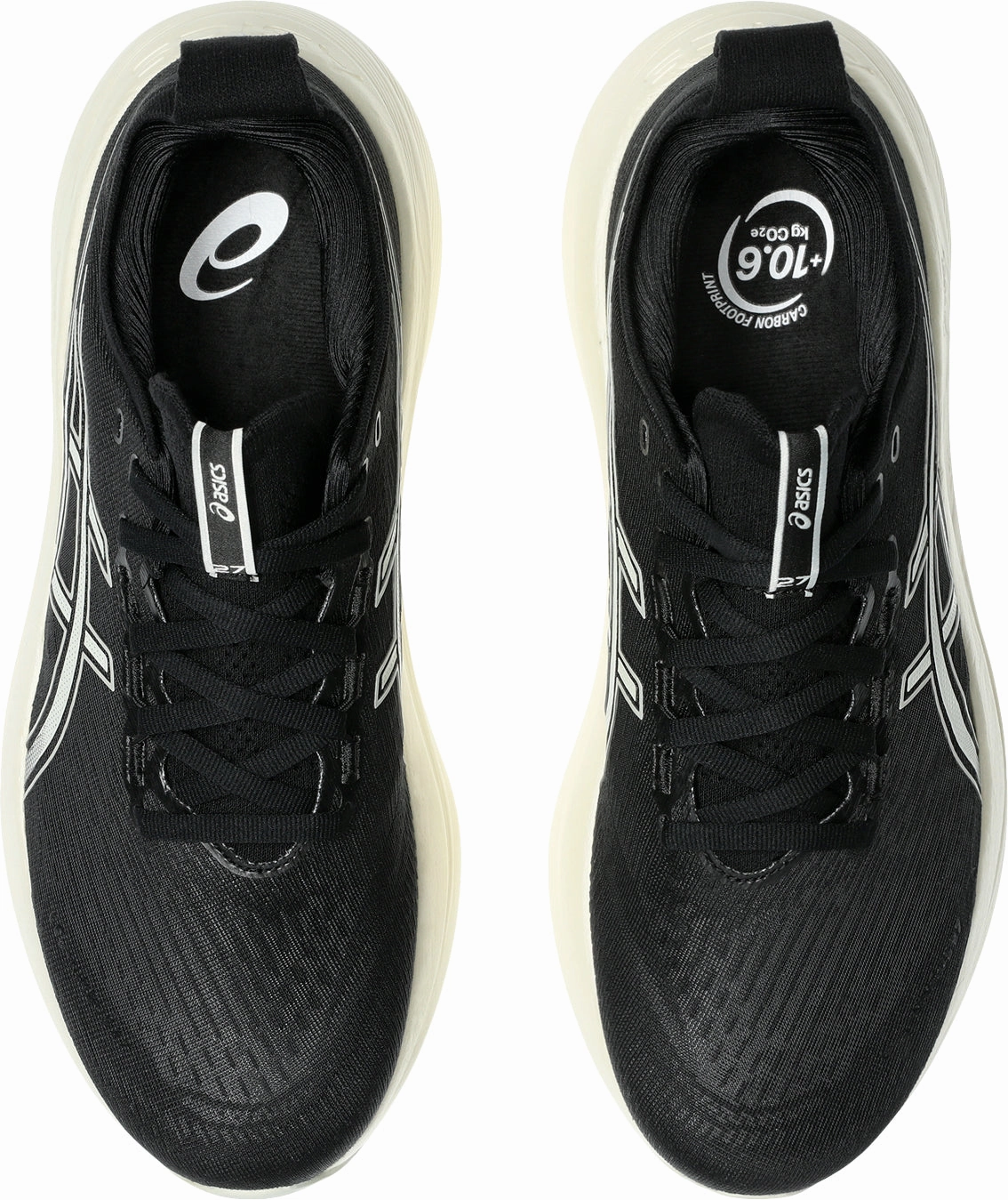 Grass - running Asics Gel Nimbus 27 WIDE FIT Mens Running Shoes - Black