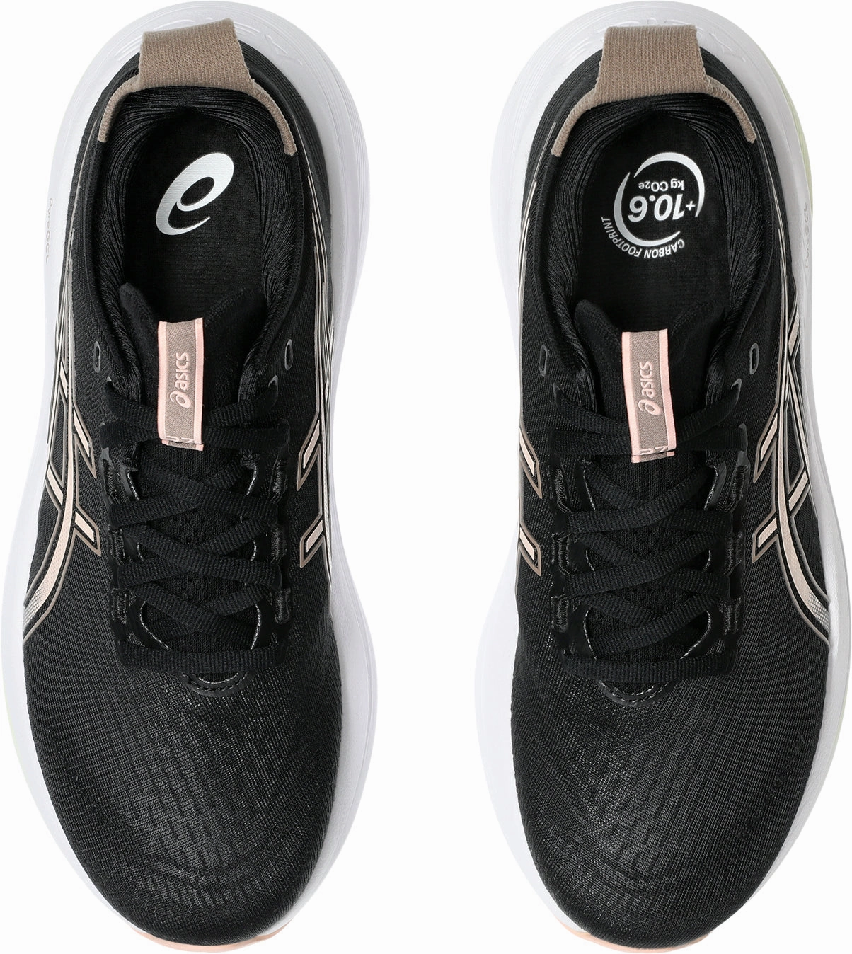 Asics Gel Nimbus 27 Womens Running Shoes - Black running with a low - top design