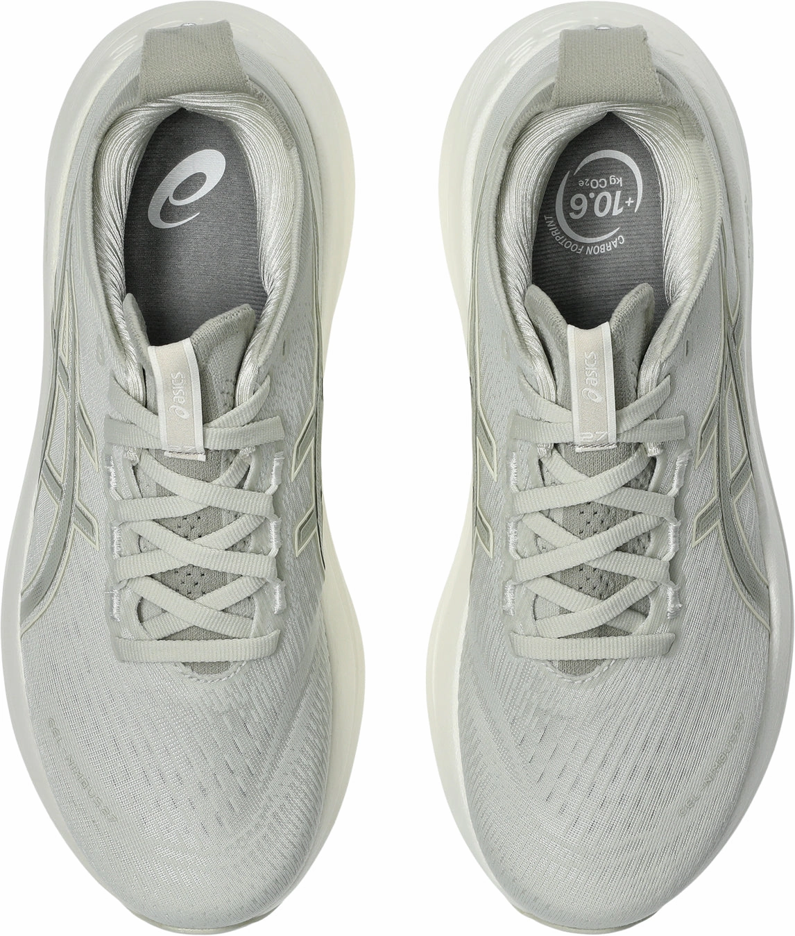 Tensile Web Structure Asics Gel Nimbus 27 Womens Running Shoes - Grey