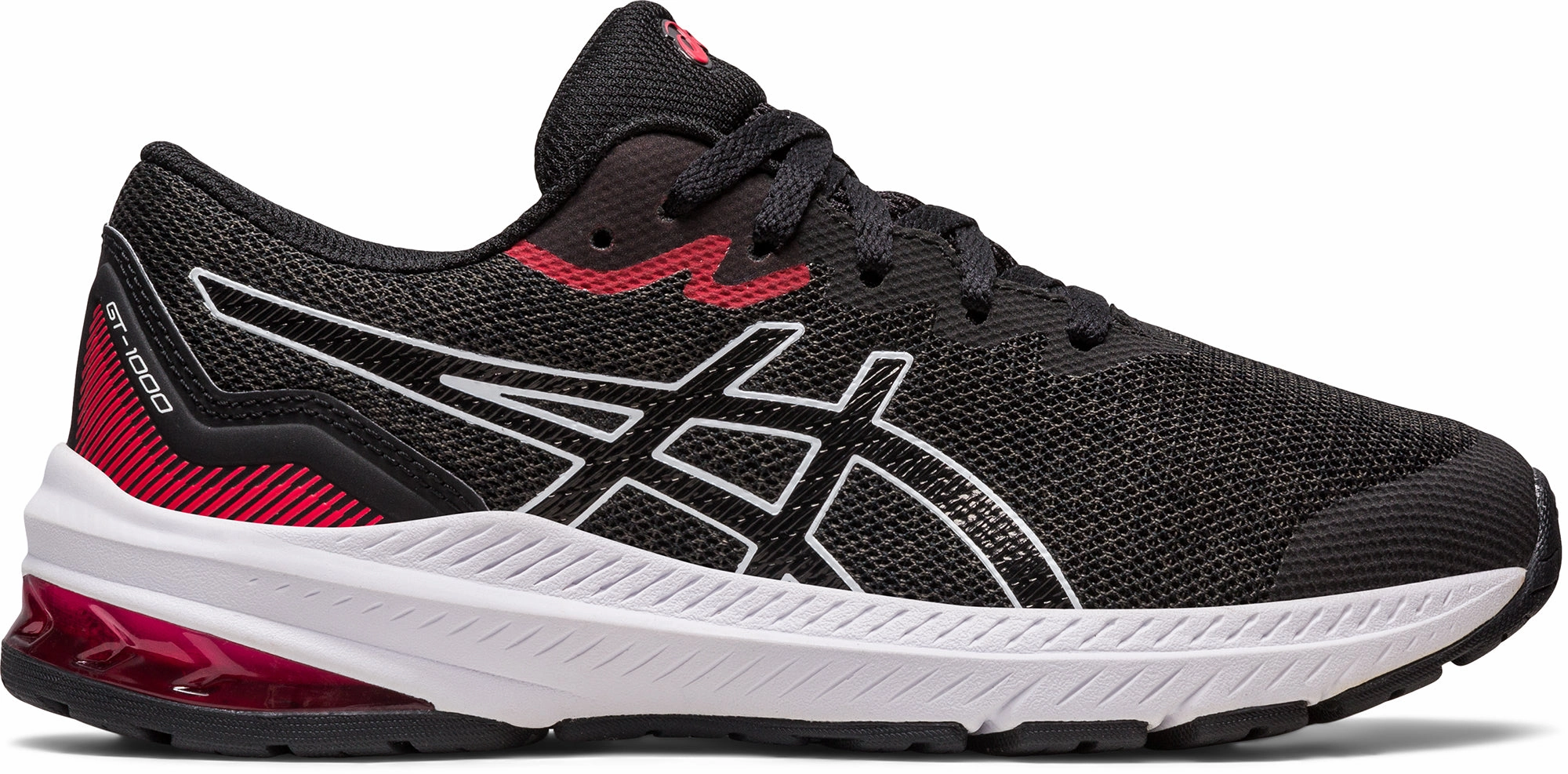 Asics GT 1000 11 GS Junior Running Shoes - Black multi - terrain shoes chunky - design shoes